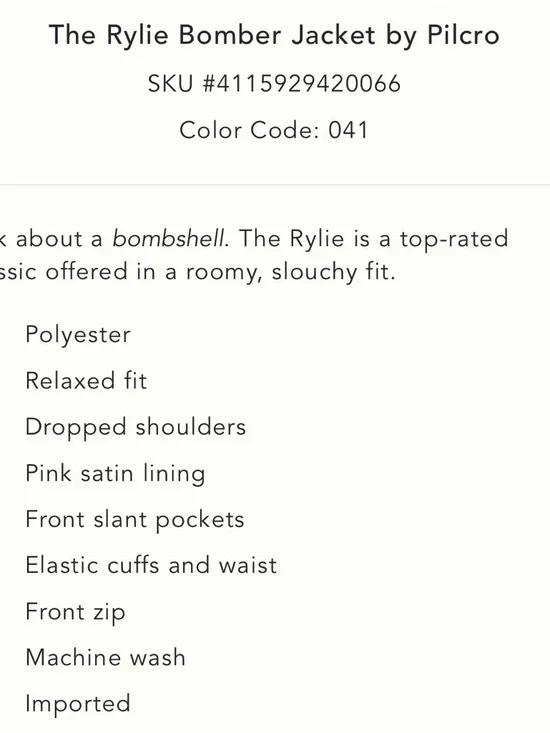 NWT Anthropologie The Rylie Bomber Jacket by Pilcro - Picture 8 of 8